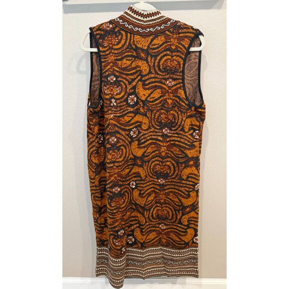 Peruvian Connection Long Sleeveless Duster Sweater XL Patterned Luxury Modern - Picture 2 of 7